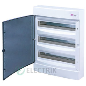 Наружный модульный щит ECT 3x18PT 54 М с прозрачной дверцей ETI 001101040