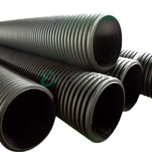 Усиленные (жесткие) УФ стойкие двустенные гофрированные трубы из полиэтилена, (8 кПа), д160мм, цвет черный, с муфтой, 160916A-8K, ДКС