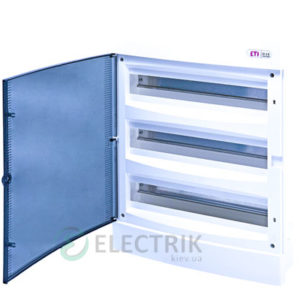 Встраиваемый щиток ECM 3x18PT 54 М с прозрачной дверцей ETI 001101047