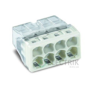 Клемма COMPACT PUSH WIRE 8-проводная 0,5-2,5 мм² прозрачная/серая без пасты, WAGO (Германия)