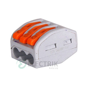 Клемма соединительная на 3 провода с нажимным рычагом e.lc.pro.pl.3, E.NEXT