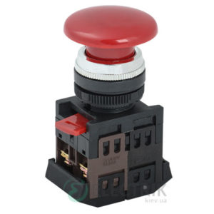 Кнопка AEA-22 "грибок" d22 мм красная 1з+1р, IEK