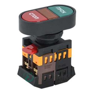 Кнопка APBB-22N "Пуск-Стоп" неон d22 мм 240В 1з+1р, IEK