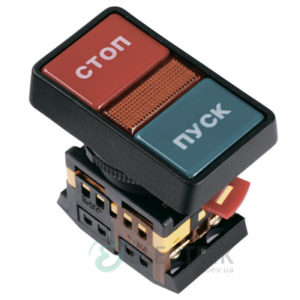 Кнопка PPBB-30N "Пуск-Стоп" неон d30 мм 240В 1з+1р, IEK