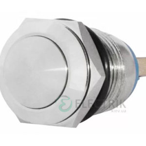 Кнопка металлическая (1НО) TY19-231A Scr, АСКО-УКРЕМ