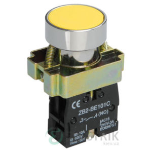 Кнопка управления LAY5-BA51 без подсветки желтая 1з, IEK