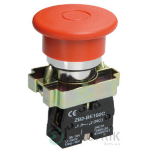 Кнопка управления LAY5-BT42 "грибок" аварийная с фиксацией, IEK