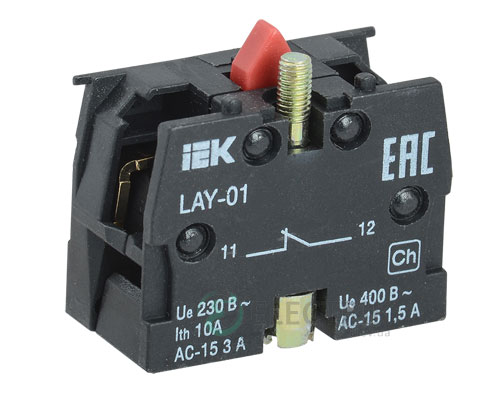 Контактный блок 1р (1НЗ) для серии LAY5, IEK
