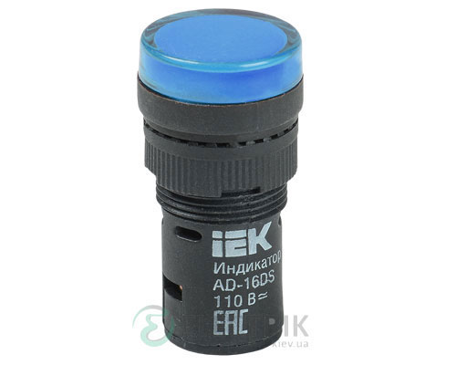 Лампа AD-16DS LED-матрица d16 мм синяя 24В AC/DC, IEK