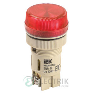 Лампа ENR-22 неон d22 мм красная 240В цилиндр, IEK