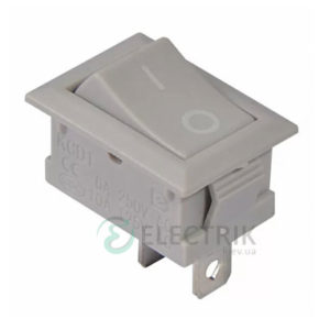 Переключатель KCD1-101 Grey/Grey серый с серой клавишей, АСКО-УКРЕМ