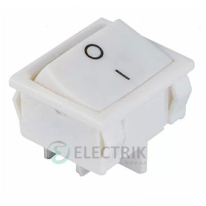 Переключатель KCD1-6-201 Wh/Wh 2-полюсный белый с белой клавишей, АСКО-УКРЕМ