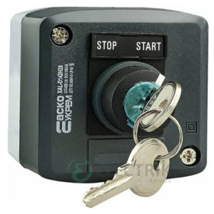 Пост кнопочный одноместный переключатель на 2 положения (переключение ключом) XAL-D142H29, АСКО-УКРЕМ