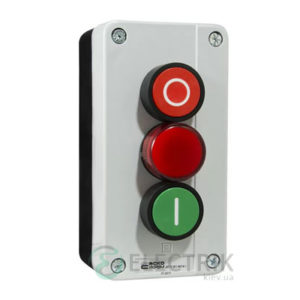 Пост кнопочный трехместный «ПУСК-СТОП-Сигнальная лампа» XAL-B373, АСКО-УКРЕМ