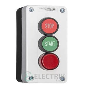 Пост кнопочный трехместный «ПУСК-СТОП-Сигнальная лампа» XAL-B376, АСКО-УКРЕМ