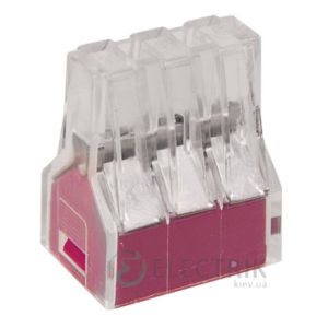 Строительно-монтажная клемма СМК 773-326 фиолетовая, IEK