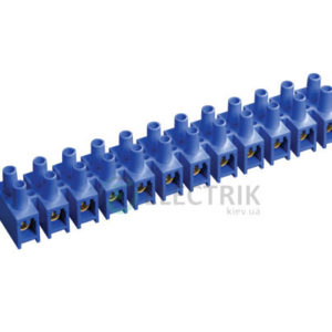 Зажим винтовой ЗВИ-10 2,5-6 мм² полистирол синий (упаковка 2 шт.), IEK
