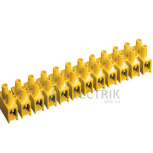Зажим винтовой ЗВИ-15 4-10 мм² полистирол желтый (упаковка 2 шт.), IEK
