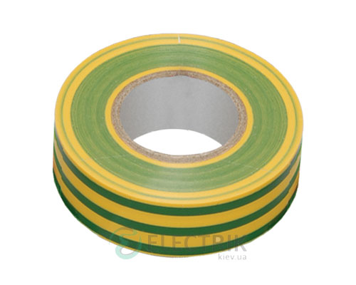 Изолента 0,13×15 мм желто-зеленая (общего применения) 20 метров, IEK