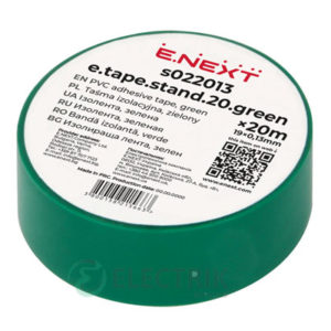 Изолента 0,13×19 мм зеленая (20 м) e.tape.stand.20.green, E.NEXT