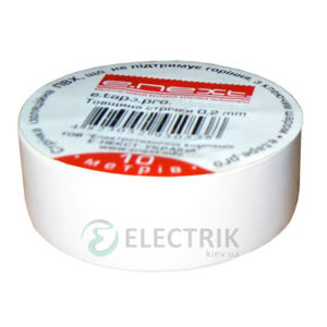 Изолента 0,2×19 мм белая (10 м) e.tape.pro.10.white, E.NEXT