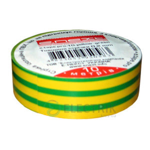 Изолента 0,2×19 мм желто-зеленая (10 м) e.tape.pro.10.yellow-green, E.NEXT