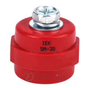 Изолятор SM30 силовой с болтом H30×D27×M8 мм, IEK