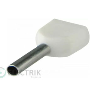 Наконечник TE 0.5-08 трубчатый в изоляции для двух проводов (упаковка 100 шт.), АСКО-УКРЕМ