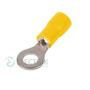 Наконечник кольцевой изолированный 0.5-1.5 мм² желтый (упаковка 100 шт.) e.terminal.stand.rv1.1,25.6.yellow, E.NEXT