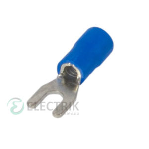 Наконечник вилочный изолированный 0.5-1.5 мм² синий (упаковка 100 шт.) e.terminal.stand.sv.1,25.3,2.blue, E.NEXT