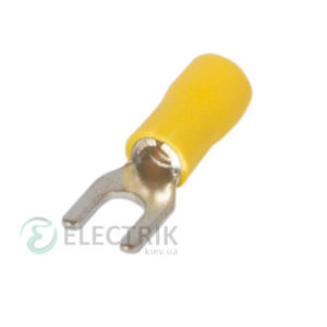 Наконечник вилочный изолированный 1.5-2.5 мм² желтый (упаковка 100 шт.) e.terminal.stand.sv.2.3,2.yellow, E.NEXT