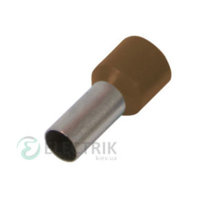 Наконечник втулочный изолированный 10.0 мм² коричневый (упаковка 100 шт.) e.terminal.stand.e10-12.brown, E.NEXT