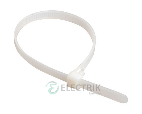 Хомут кабельный 2,5×100 мм нейлон белый (упаковка 50 шт.), IEK