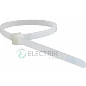 Хомут кабельный 300×6,5 мм белый (упаковка 100 шт.), АСКО-УКРЕМ