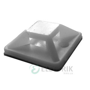 Площадка 25×25 мм под кабельную стяжку белая (100 шт) e.ctb.stand.25.25, E.NEXT