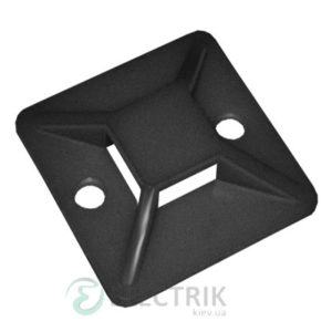 Площадка самоклеящаяся 25×25 под хомуты черная (20 шт) IEK