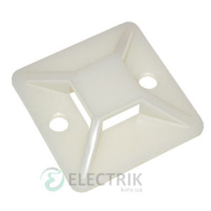 Площадка самоклеящаяся 40×40 под хомуты белая (100 шт) IEK