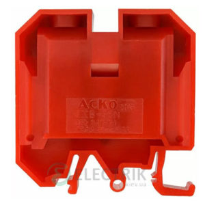 Винтовой контактный зажим JXB 35/35 на DIN-рейку красный, АСКО-УКРЕМ
