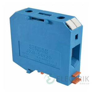 Винтовой контактный зажим JXB 50/35 на DIN-рейку синий, АСКО-УКРЕМ