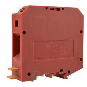 Винтовой контактный зажим JXB 70/35 на DIN-рейку красный, АСКО-УКРЕМ