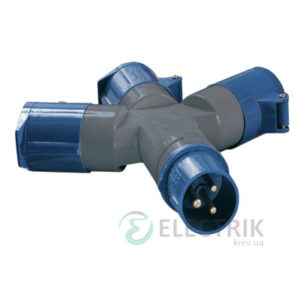 Адаптер трехлучевой ССИ-1013 2P+PE 16A 250B IP44, IEK