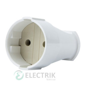 Розетка переносная без заземления 10А белая e.socket.001.10.white, E.NEXT