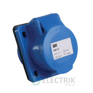 Розетка ССИ-413 стационарная для скрытой проводки 2P+PE 16А 220В IP44, IEK