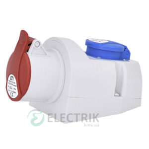 Розетка комбинированная EZCZ-S-1653 IP44 (16A, 400V/230V, 3P+N+PE / +EE 16S Schuko), ETI (Словения)