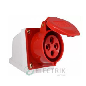 Розетка стационарная ГC 16А/4 (114) 3P+PE 16А 415В IP44, АСКО-УКРЕМ