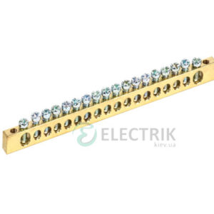 Шина PEN «земля-ноль» 6x9 мм 18/2 (18 групп/крепеж по краям), IEK