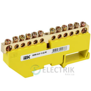 Шина нулевая с DIN-изолятором ШНИ-6x9-12-Д-Ж, IEK