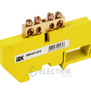 Шина нулевая с DIN-изолятором ШНИ-6x9-4-Д-Ж, IEK