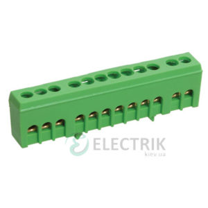 Шина нулевая в корпусном изоляторе на DIN-рейку ШНИ-6x9-12-К-З, IEK