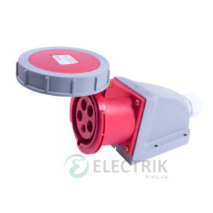 Силовая розетка стационарная e.socket.125.32.67 3P+N+PE 32А 400В IP67, E.NEXT